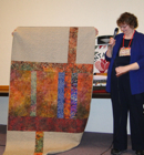 Cathy  Hanson, "back of quilt for Wounded Warrior"